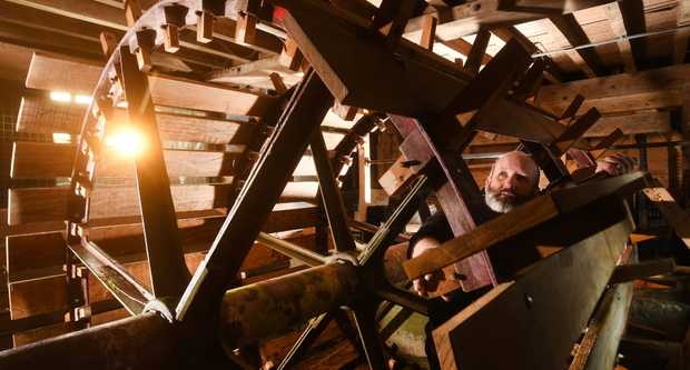 Waterwheel at Whitchurch Silk Mill in Hampshire